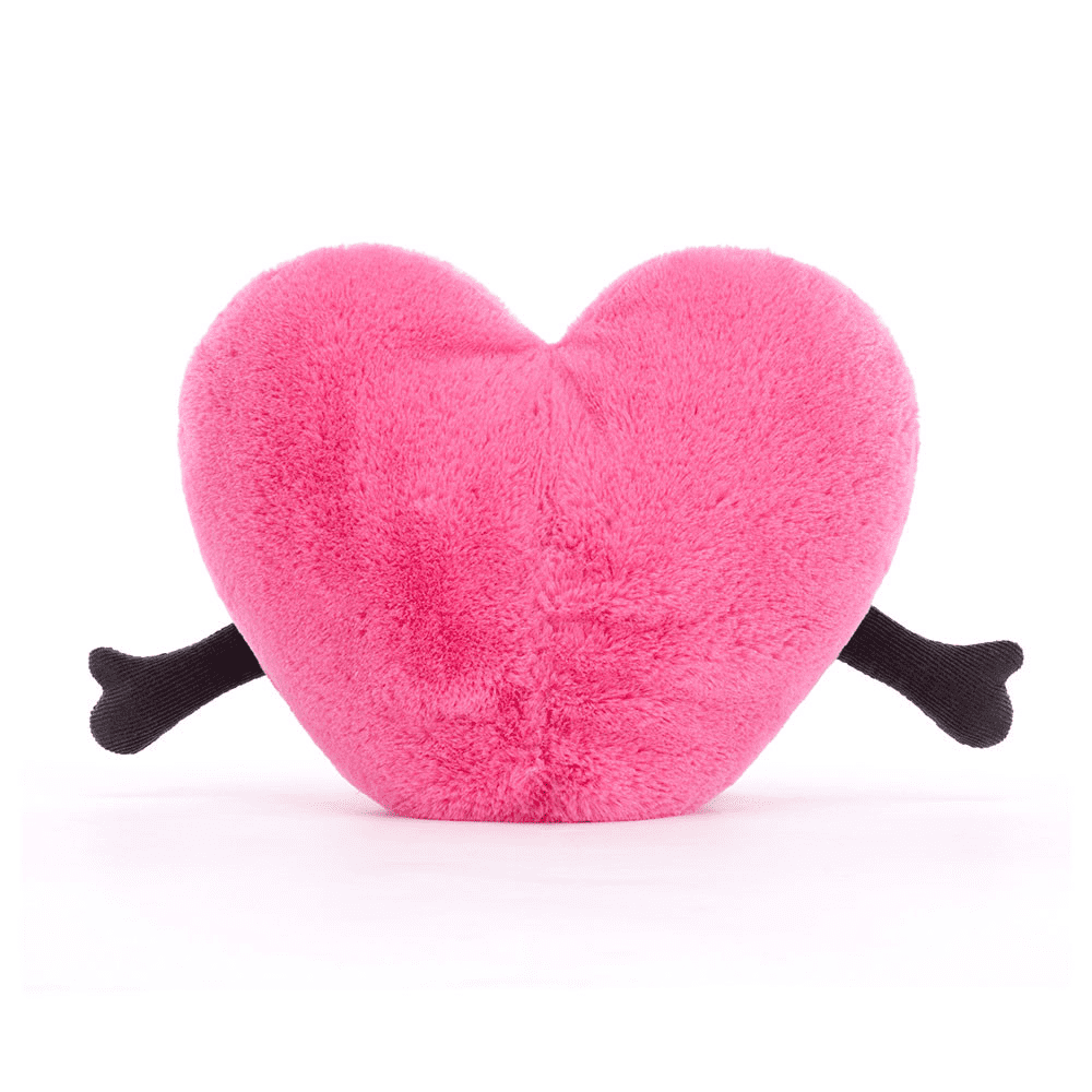 Peluche Coeur Rose sur fond blanc 