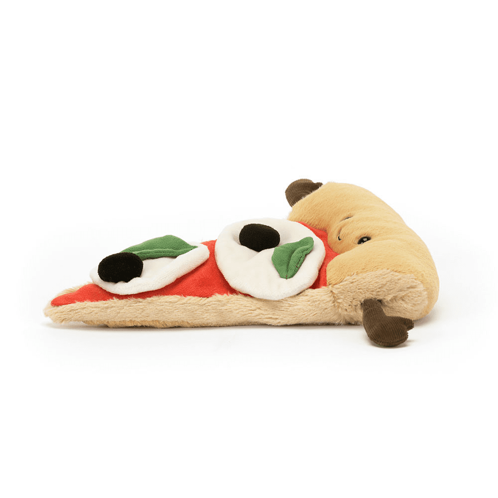 Peluche Part De Pizza sur fond blanc