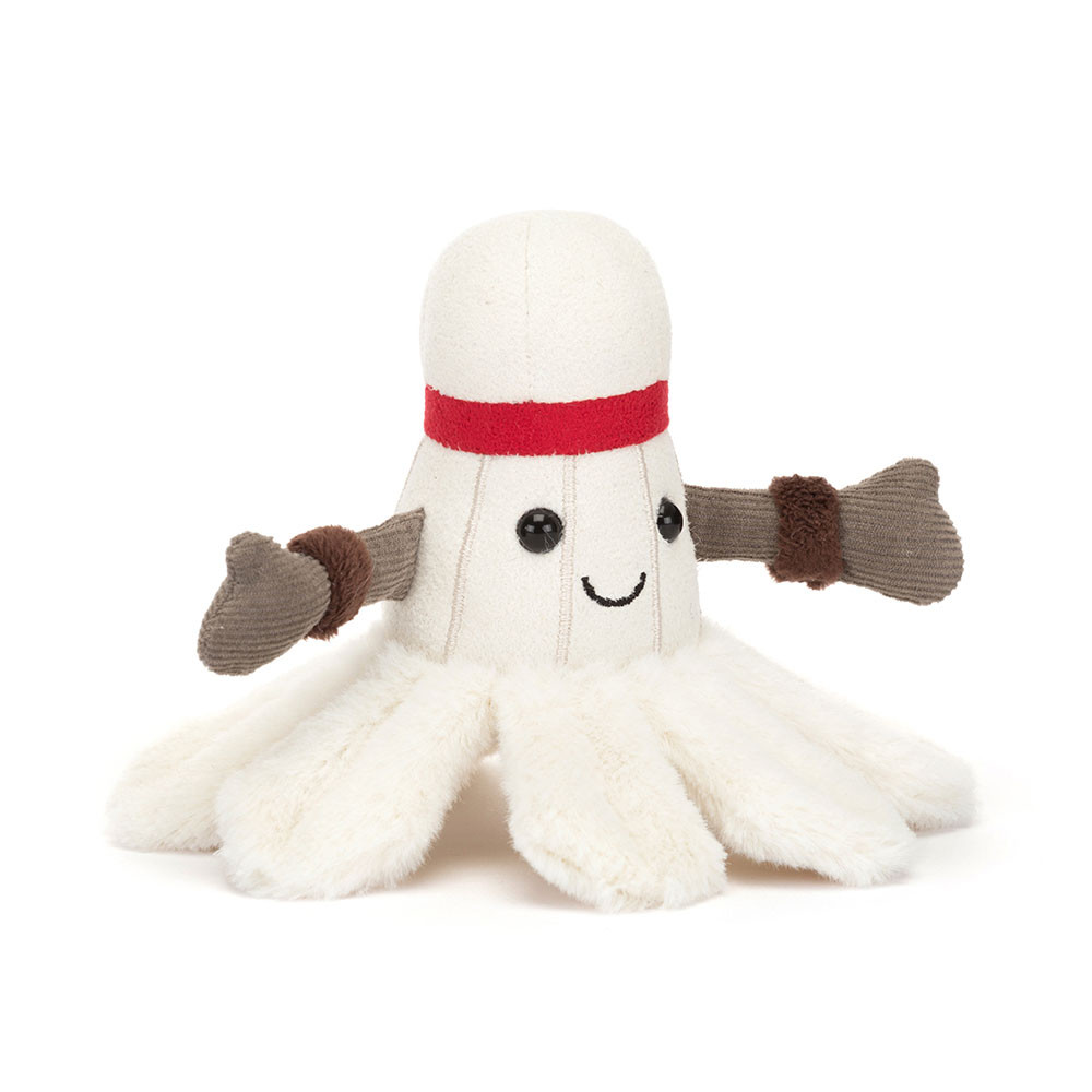 Peluche Volant Badminton sur fond blanc 