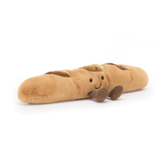 peluche baguette sur fond blanc 