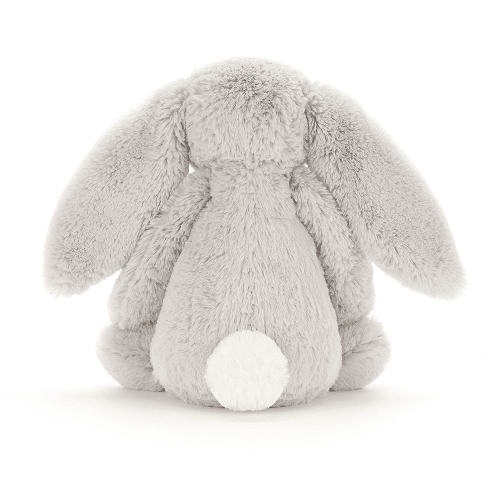 Peluche Lapin Argenté sur fond blanc 