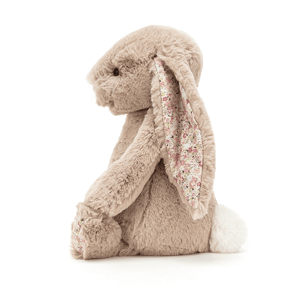 Peluche Lapin Bea Beige sur fond blanc 