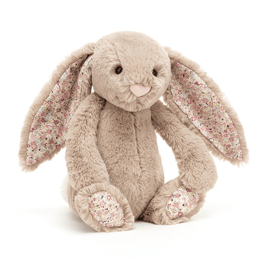 Peluche Lapin Beige sur fond blanc 