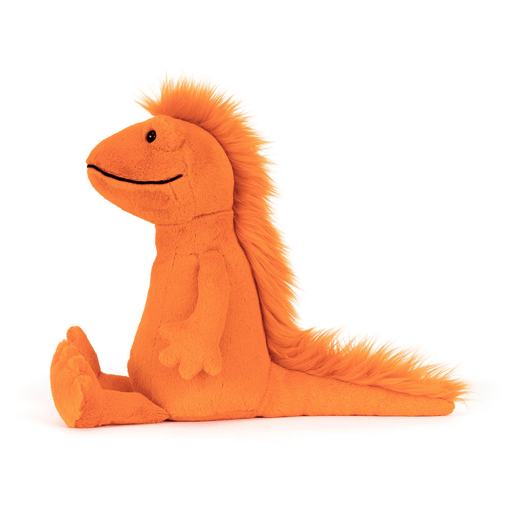 Peluche Dragon Orange sur fond blanc 