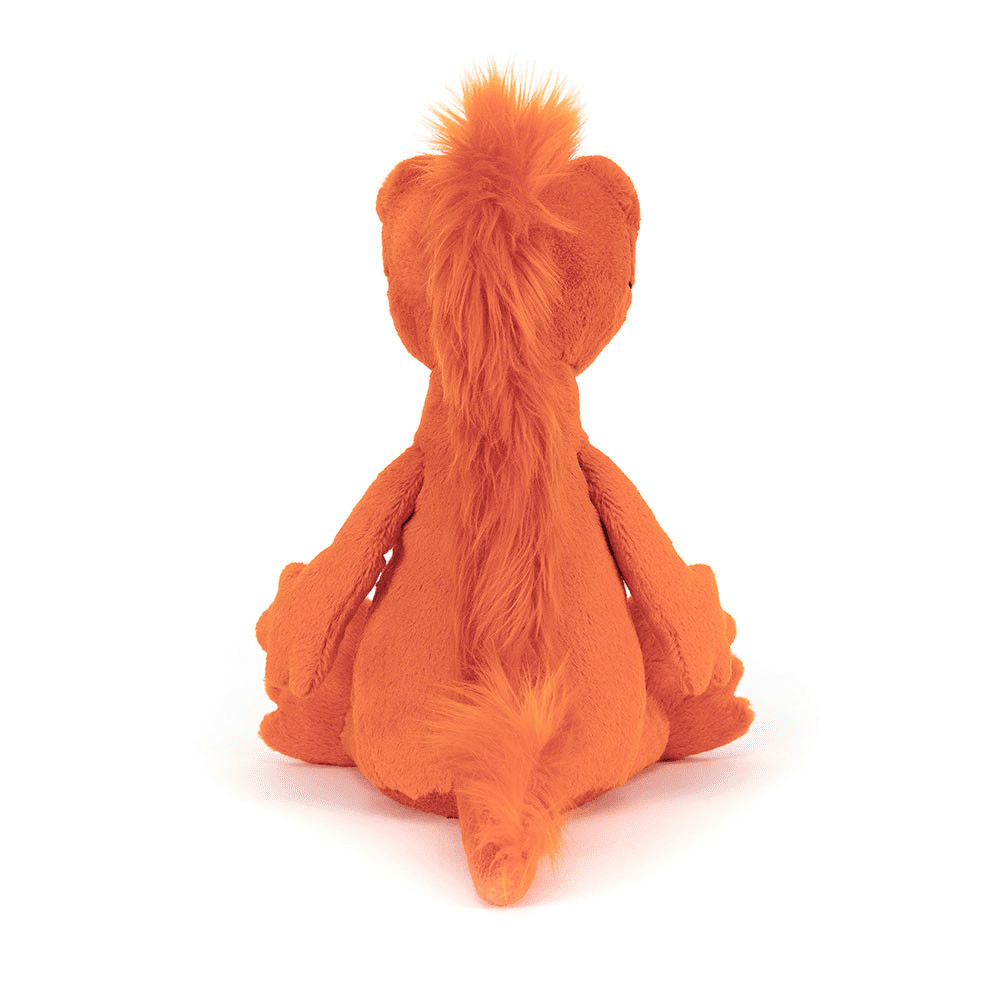 Peluche Dragon Orange sur fond blanc 