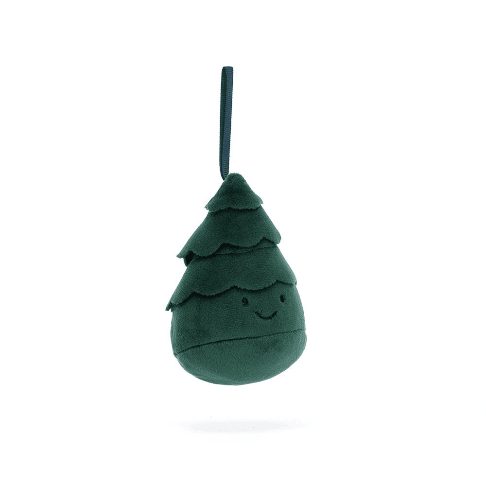 peluche suspendue arbre de noël de face sur fond blanc 