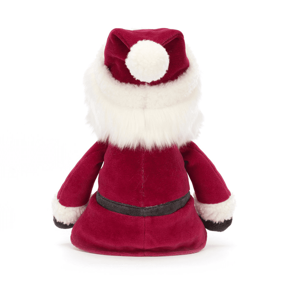 peluche père noël sur fond blanc 