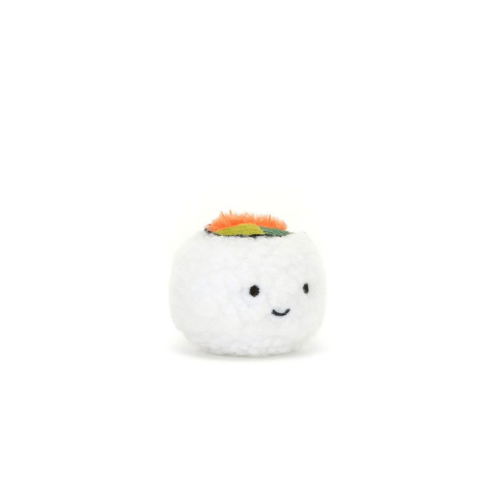 Peluche Sushi Uramaki sur fond blanc 