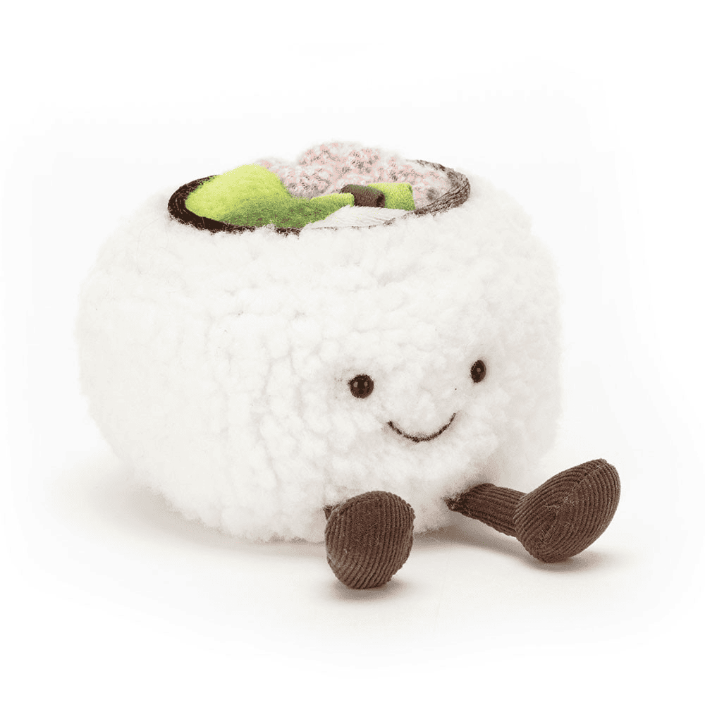 Peluche Sushi California sur fond blanc 