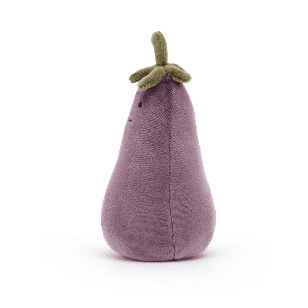 Peluche Aubergine sur fond blanc 