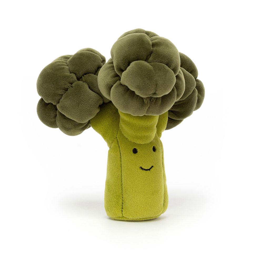 Peluche Broccoli sur fond blanc 