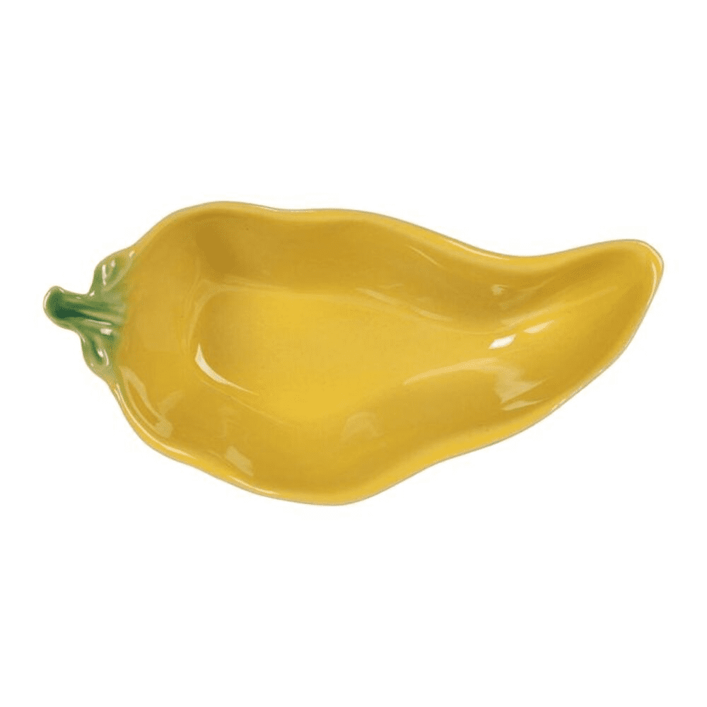 Coupelle Piment jaune sur fond blanc