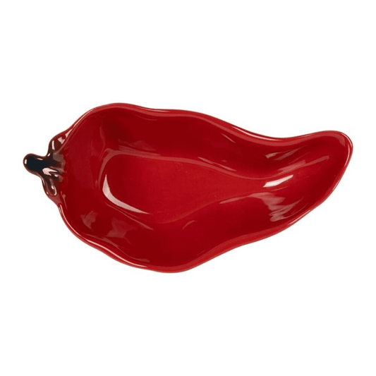 Coupelle Piment rouge sur fond blanc 