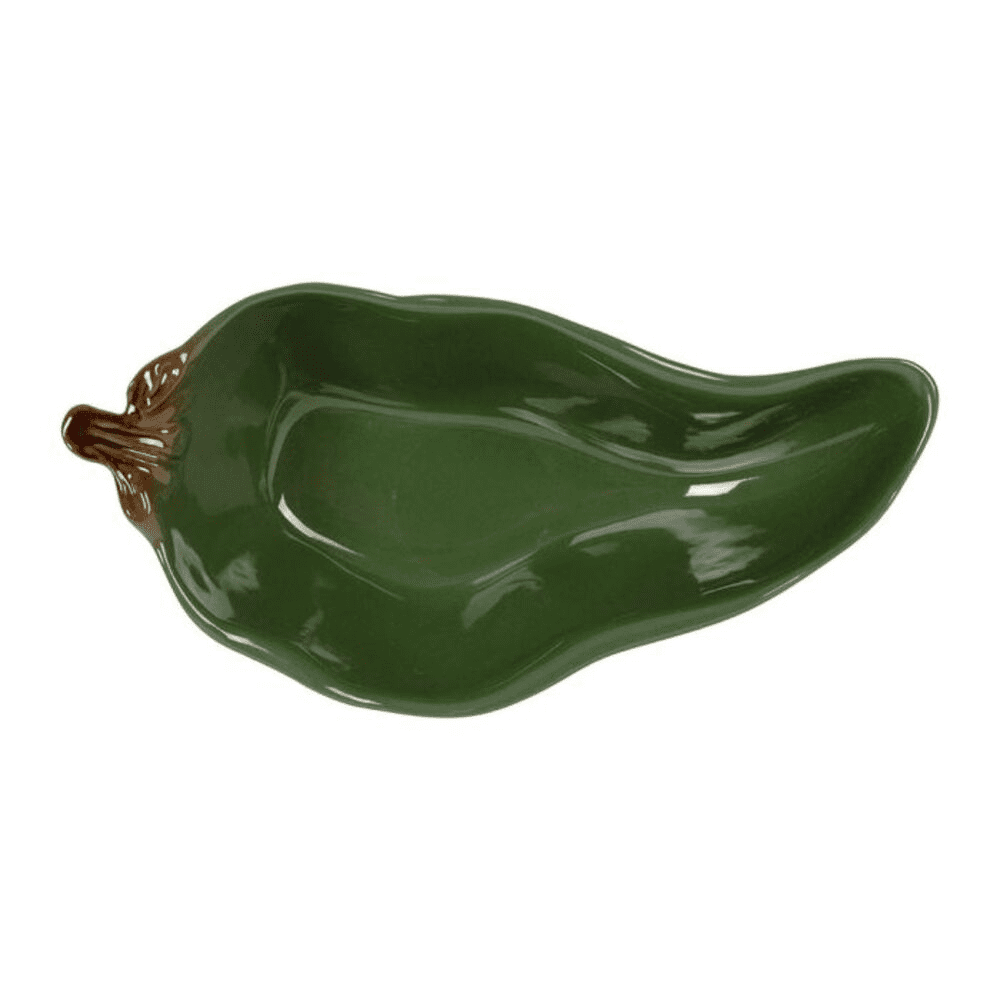 Coupelle Piment vert sur fond blanc 