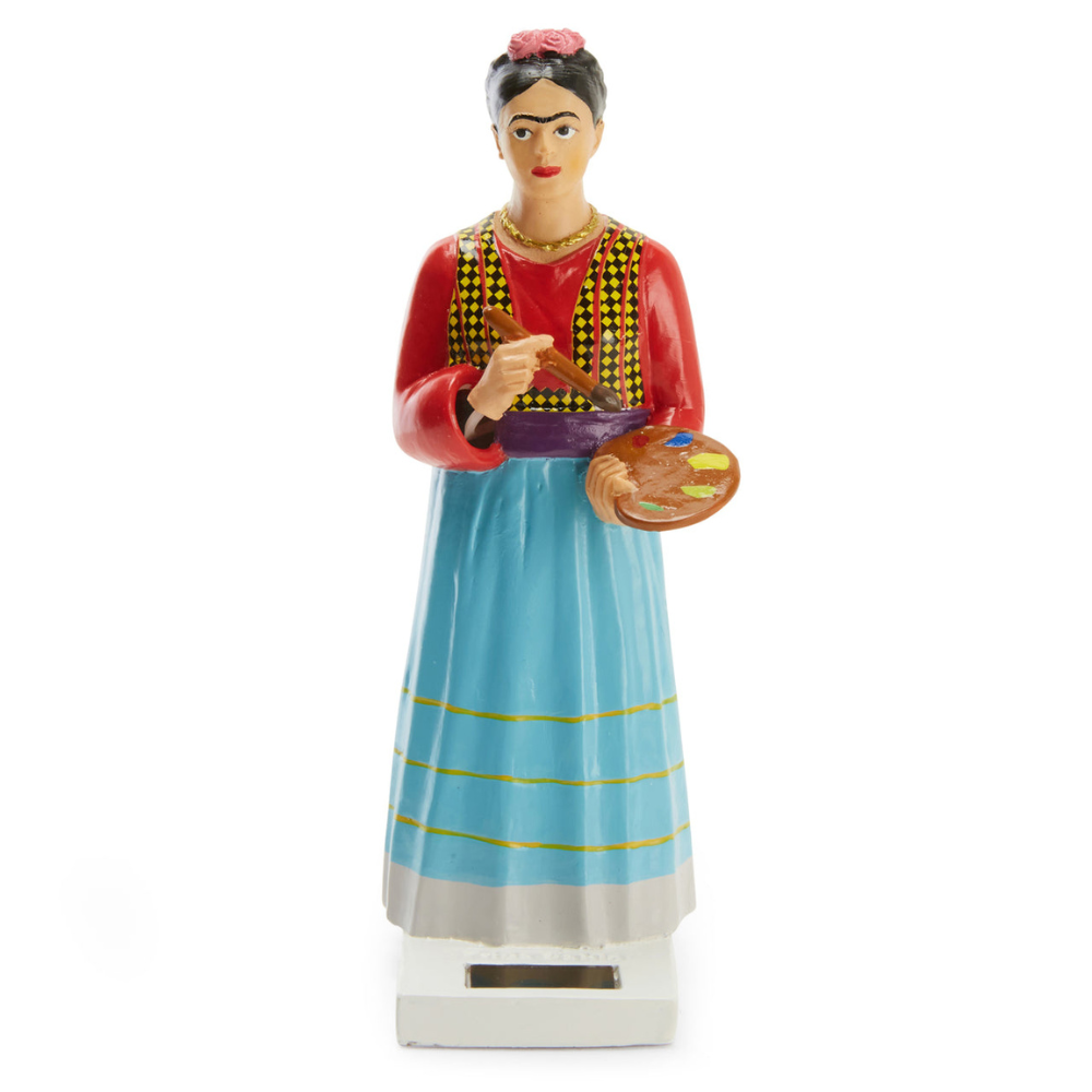 figurine solaire Frida sur fond blanc