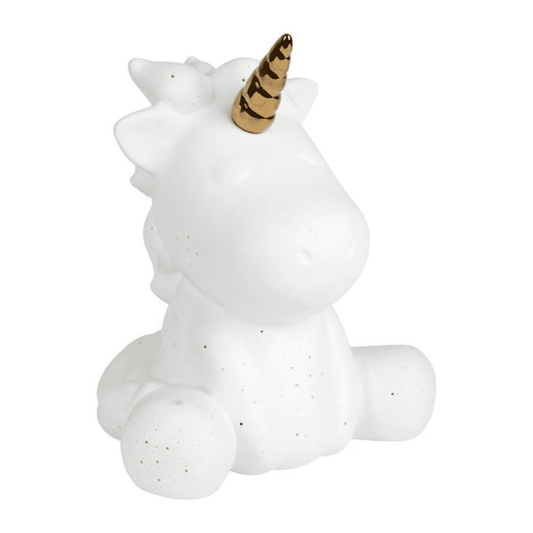 lampes en forme de licorne blanc avec led sur fond blanc