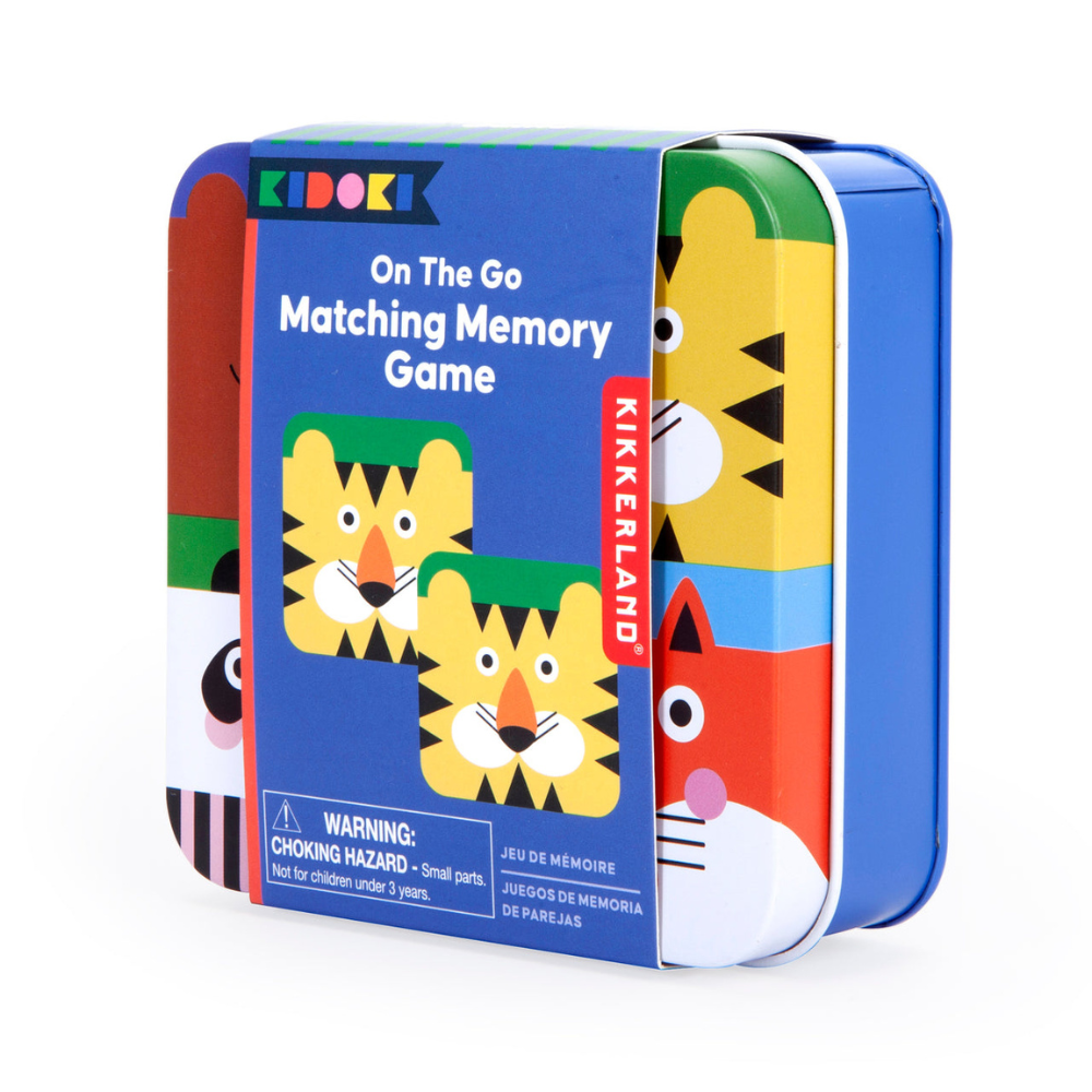 emballage boite de jeu matching memory game sur fond blanc