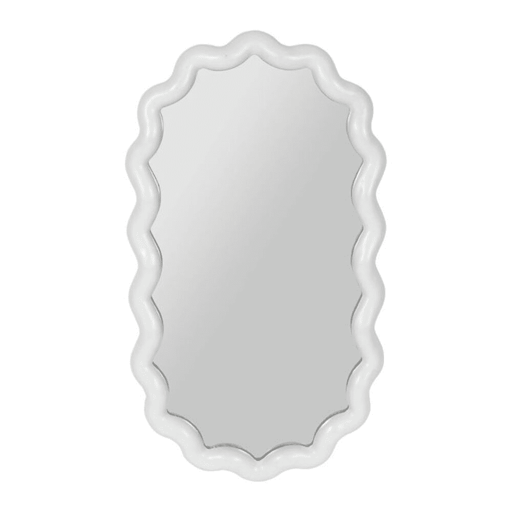 miroir blanc sur fond blanc