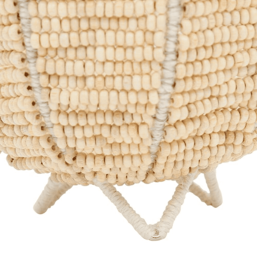 Panier Floreal naturel & ivoire sur fond blanc