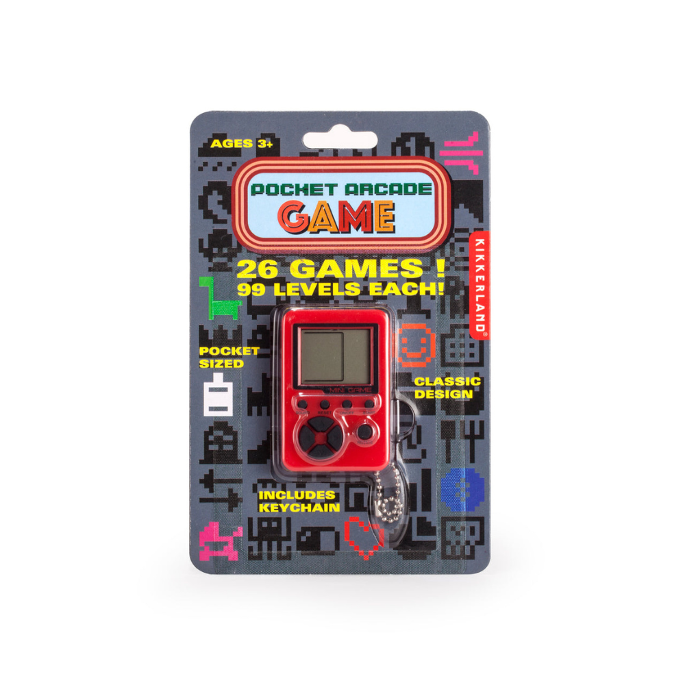 emballage pocket arcade game sur fond blanc