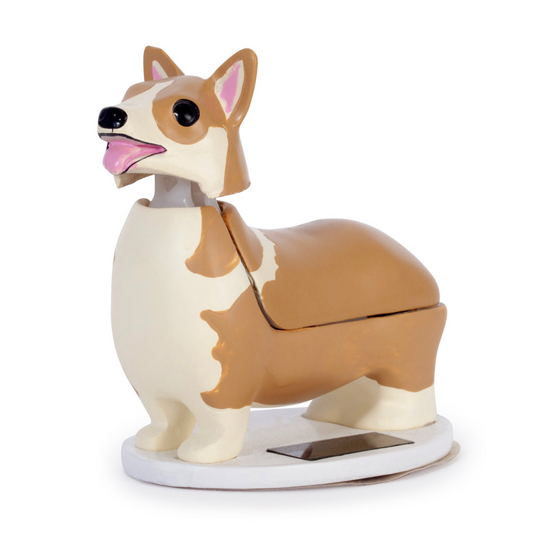 figurine chien corgi sur fond blanc