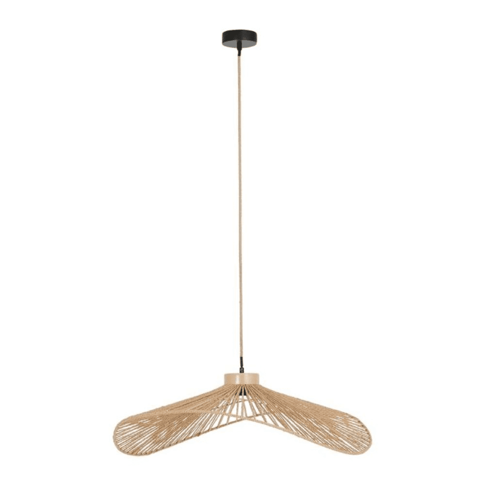 suspension couleur naturel pour lampes sur fond blanc