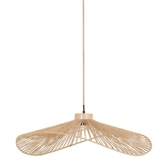 suspension couleur naturel pour lampes sur fond blanc