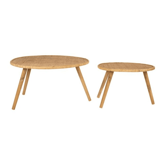 tables d'appoint nature sur fond blanc